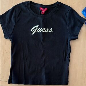 Guess Black Tee with White Logo